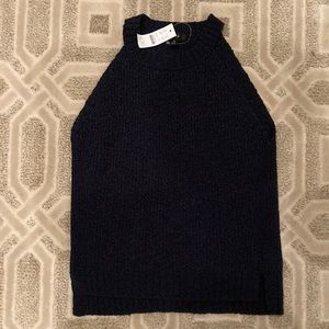 JCrew High Neck Sweater Tank. Navy. Small